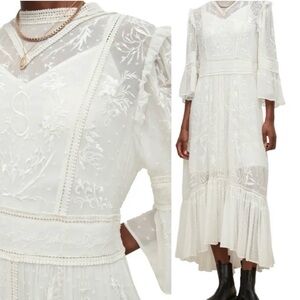 All Saints Emery Embellished Dress